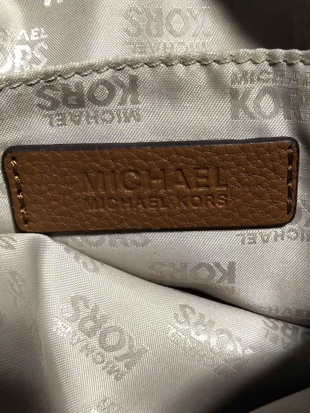 Michael Kors Hamilton East-West Brown Leather Satchel Bag - Picture 9 of 13